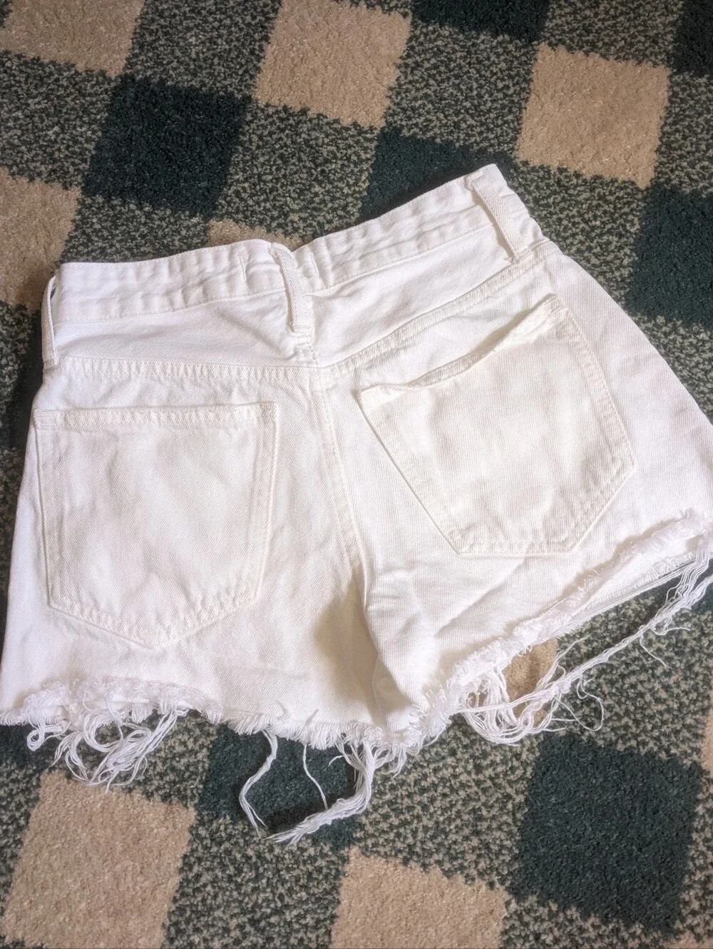 Madewell White 100% Cotton Relaxed Denim Shorts Size 23